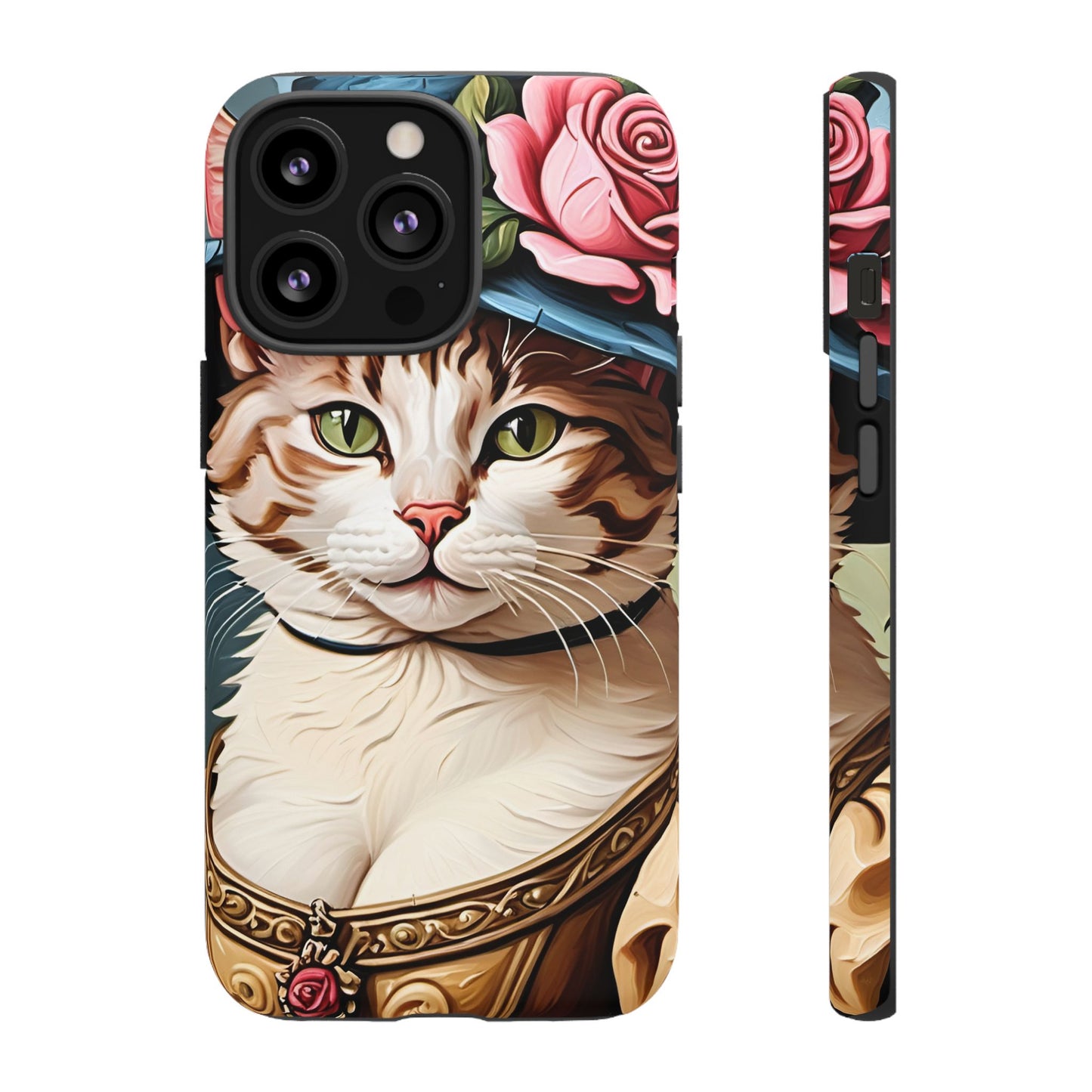 Oil Painting Cat Tough Phone Cases (A Lady 2)