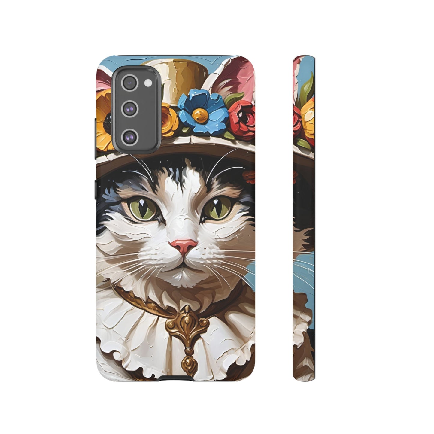Oil Painting Cat Tough Phone Cases (A Lady)