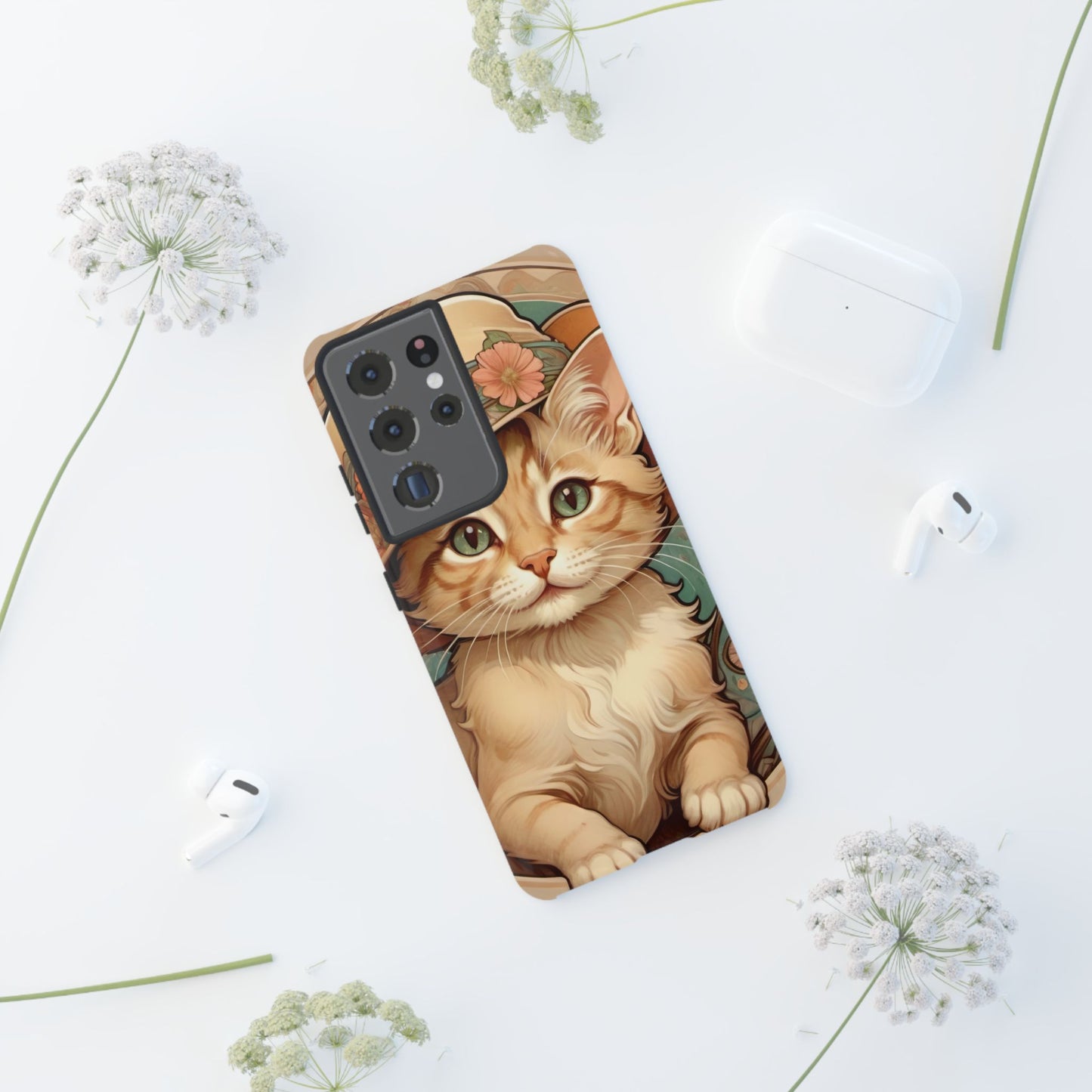 Alphonse Mucha Tough Phone Cases (A kitten)
