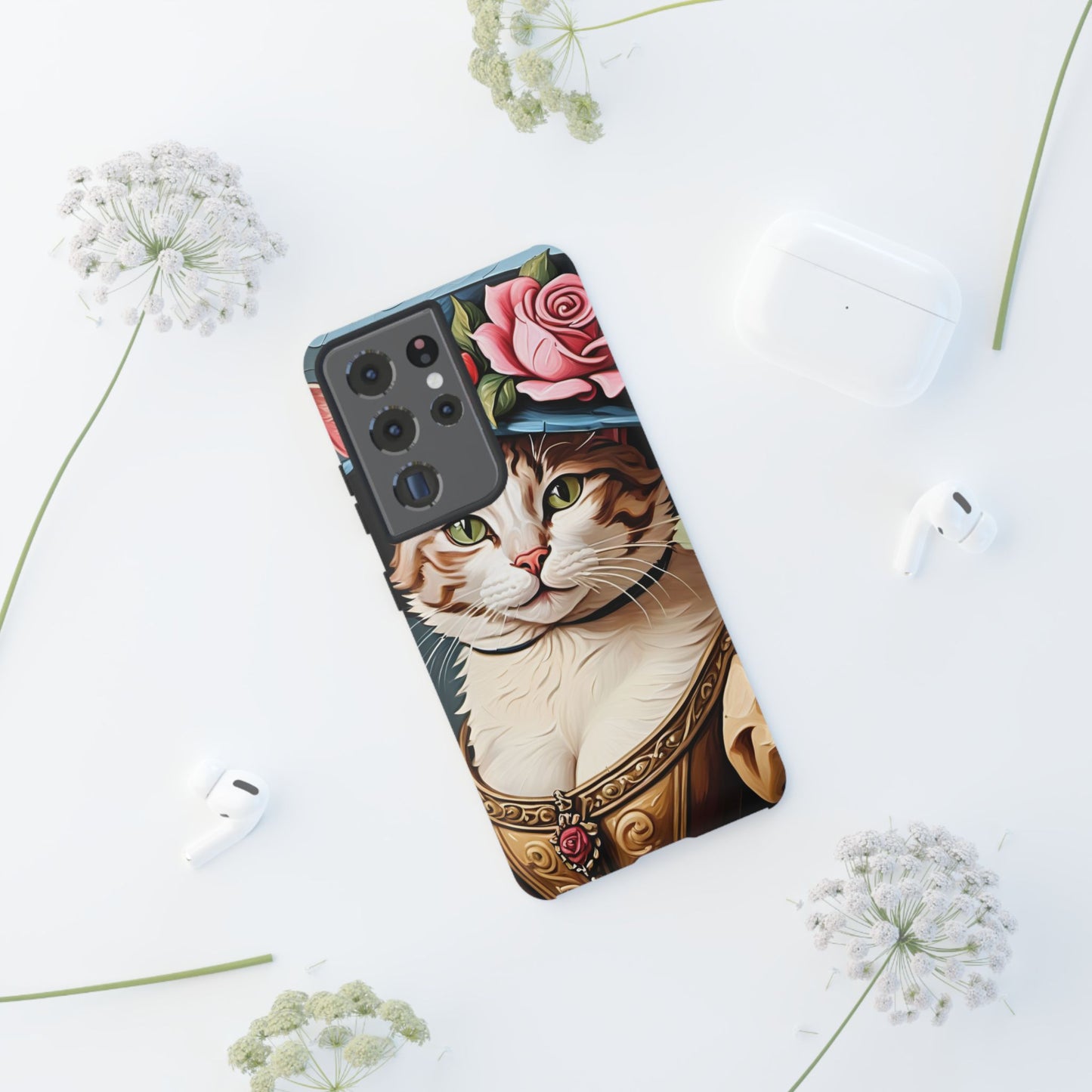 Oil Painting Cat Tough Phone Cases (A Lady 2)