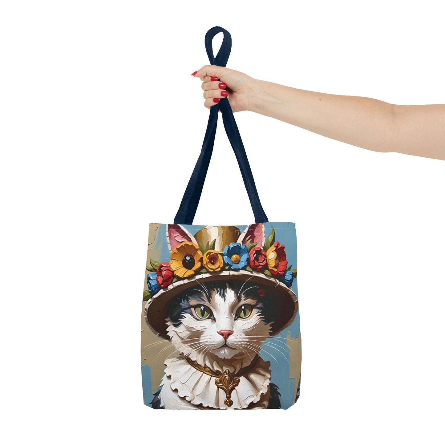 Cat Portrait in Oil Tote Bag