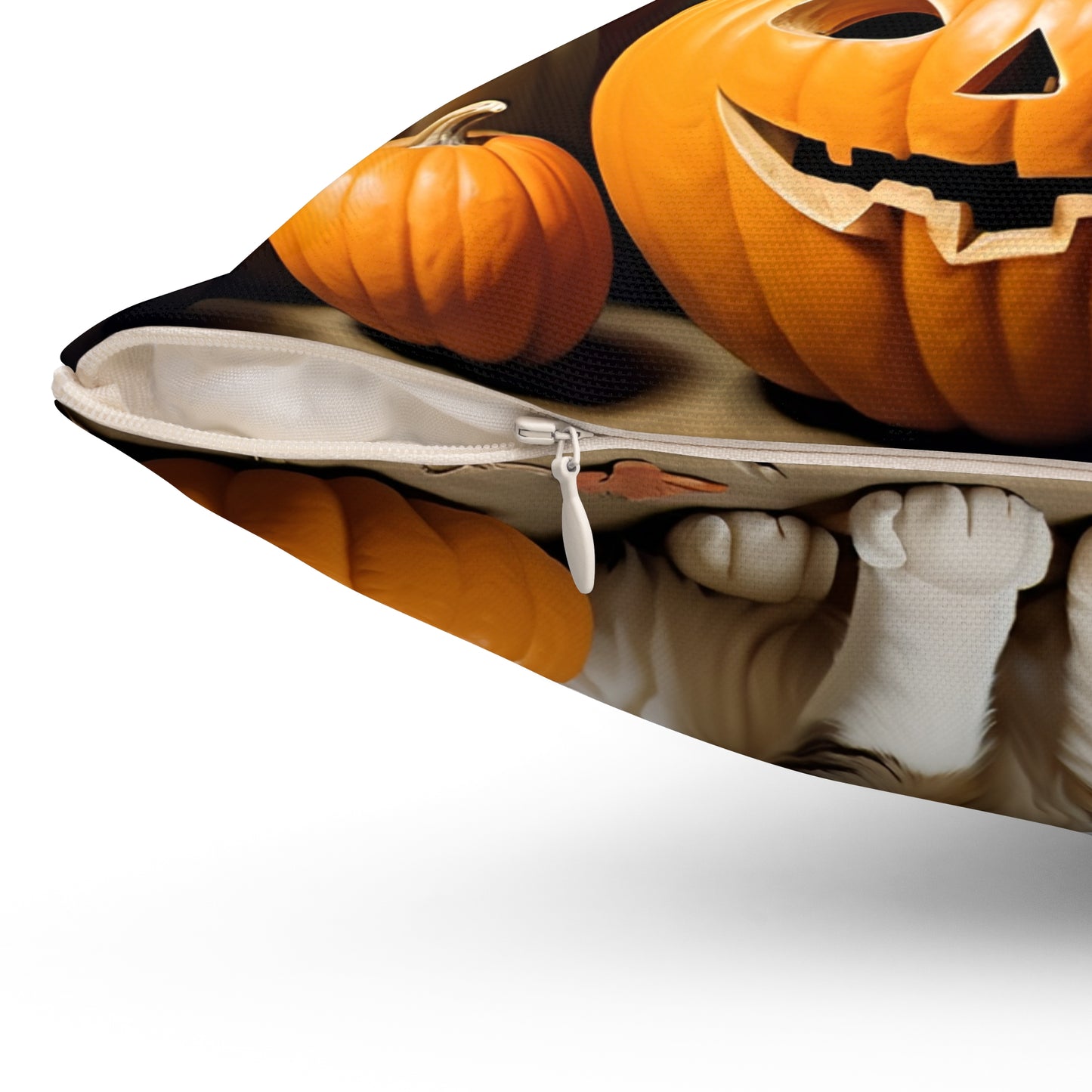Halloween Rembrandt Witch Cat Square Pillow