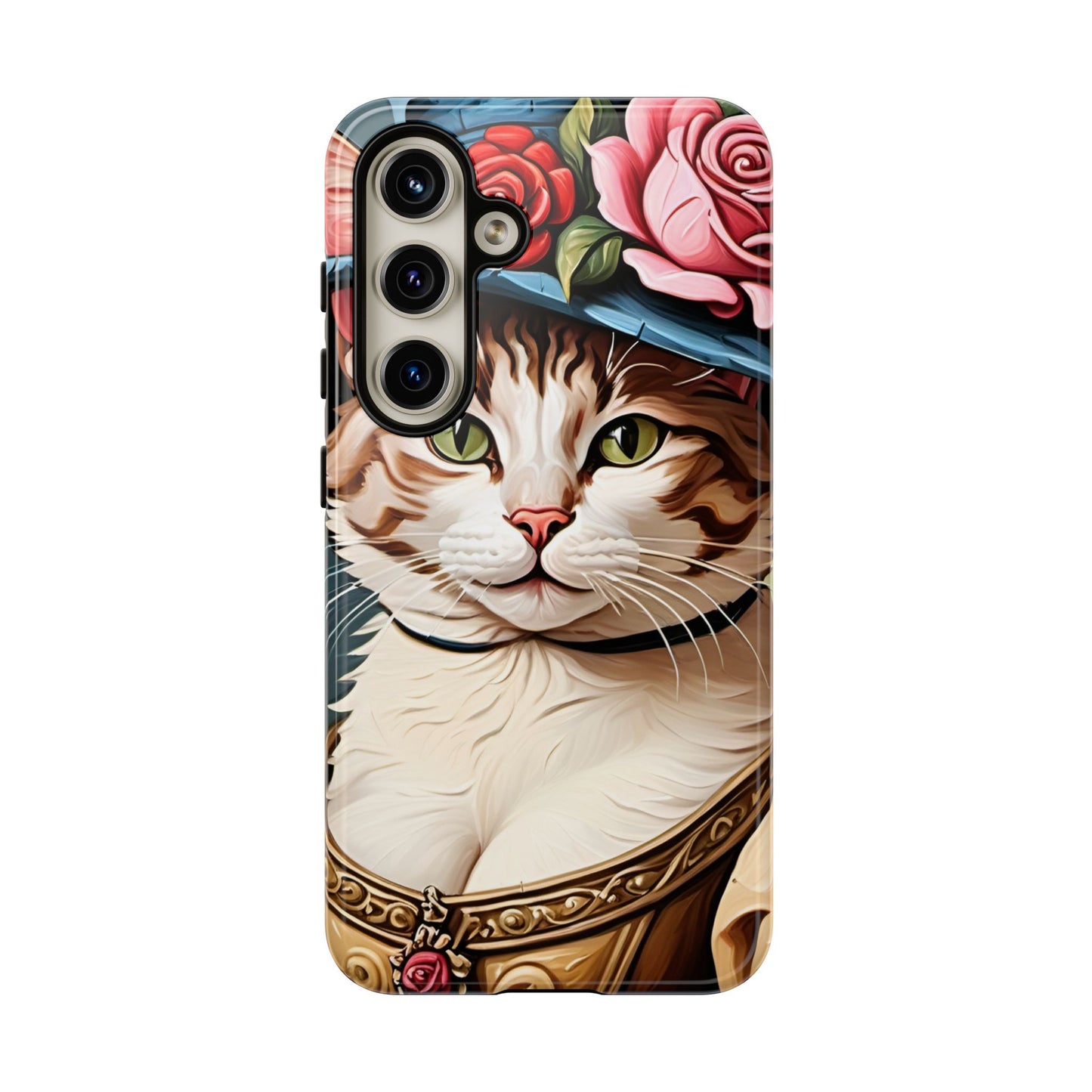Oil Painting Cat Tough Phone Cases (A Lady 2)