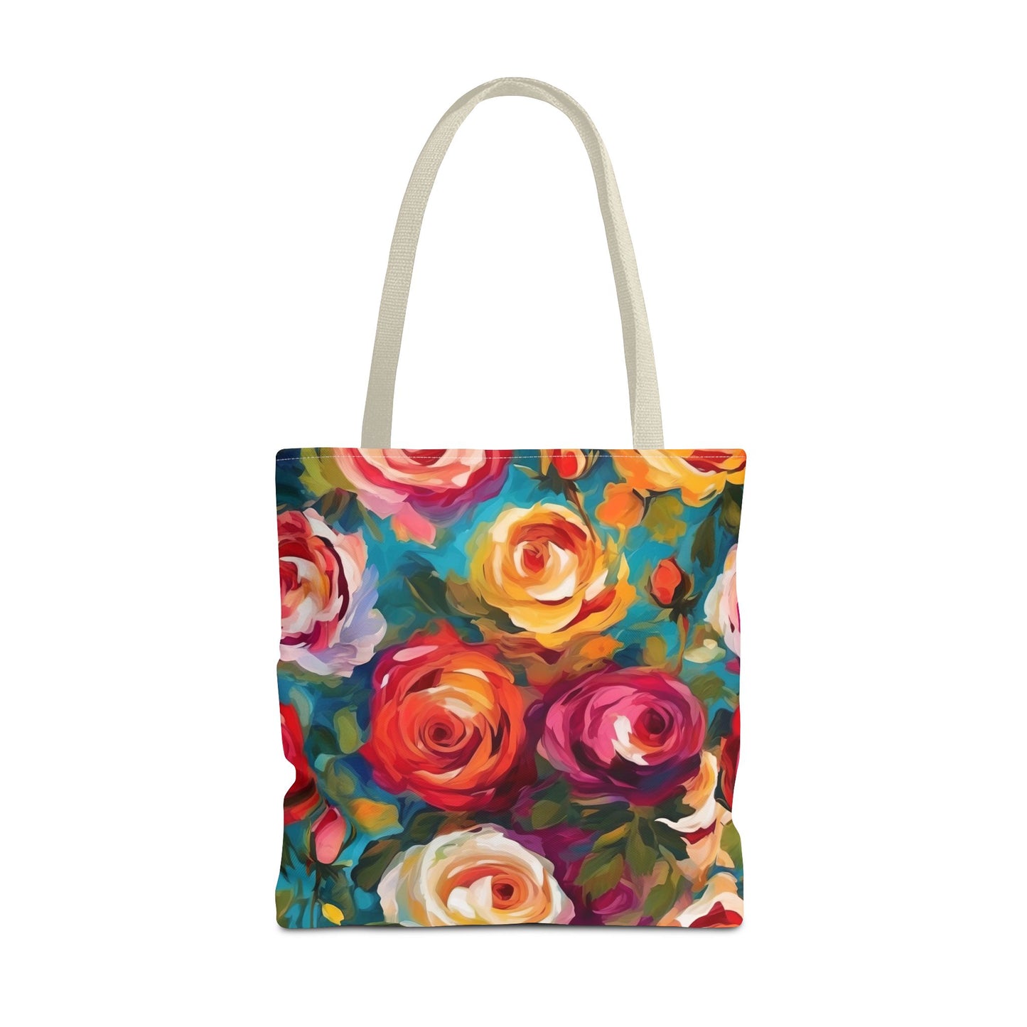 Claude Monet inspired Colorful Garden Roses Tote Bag