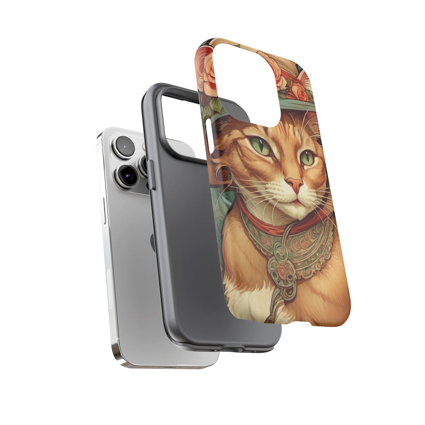 Alphonse Mucha Tough Phone Cases (A lady cat 2)