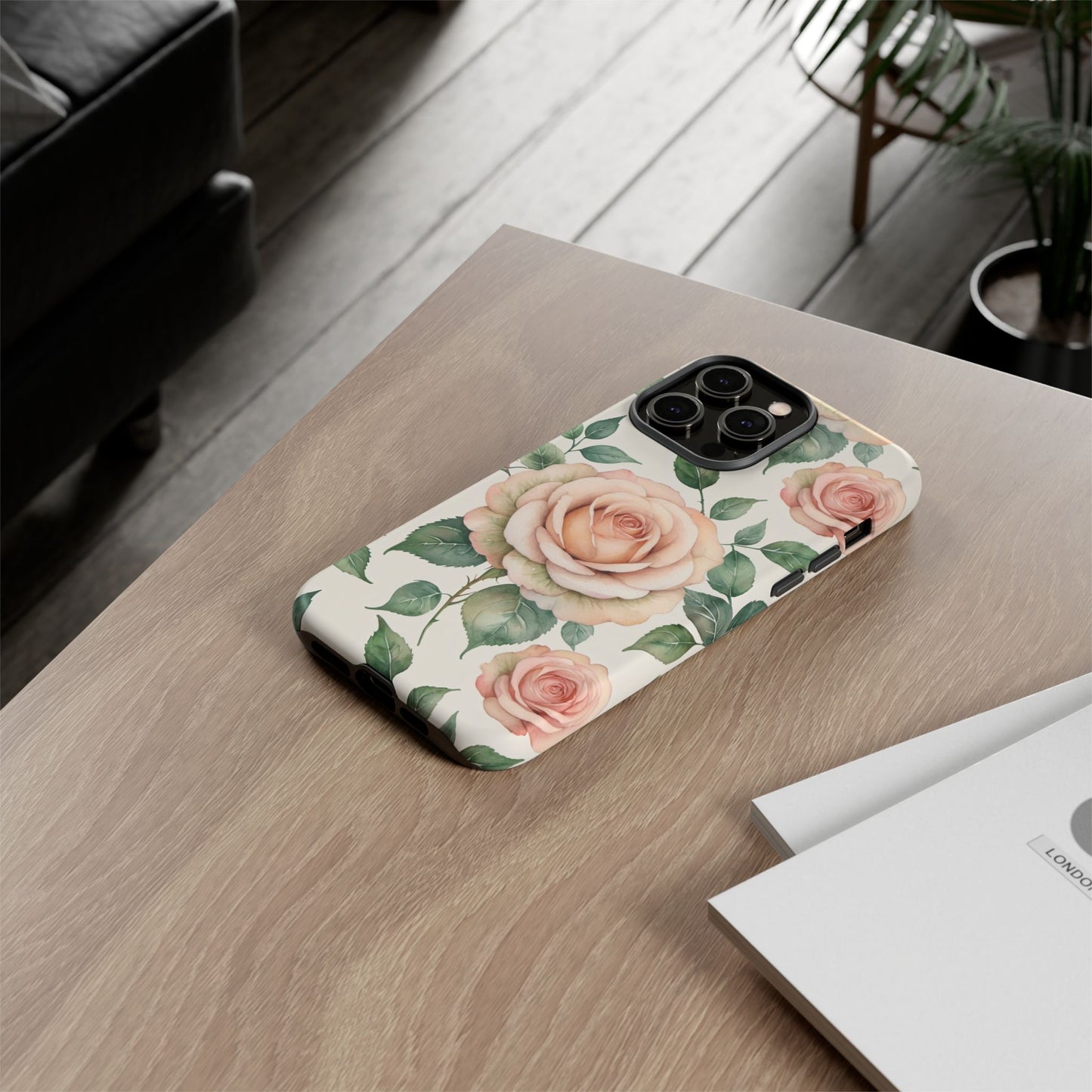 Watercolor Large Roses Tough Cases