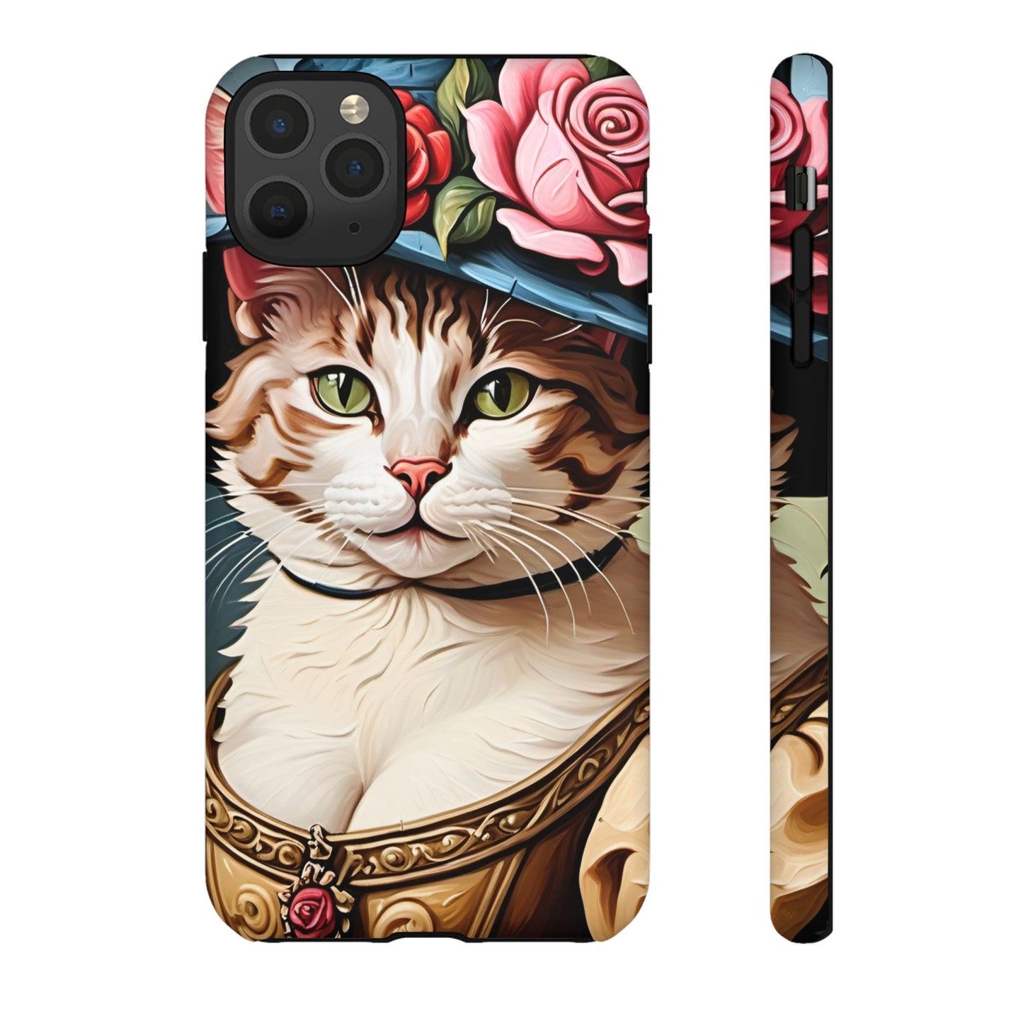 Oil Painting Cat Tough Phone Cases (A Lady 2)