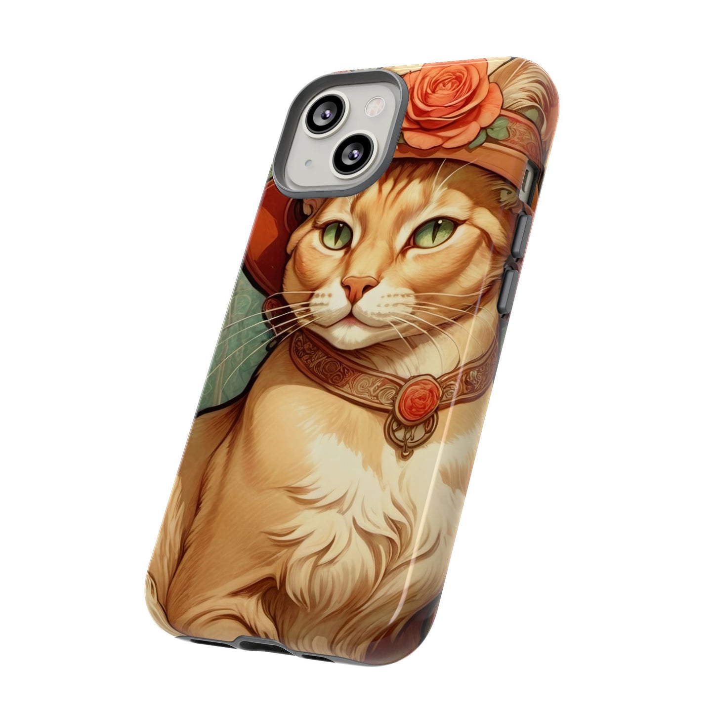 Alphonse Mucha Tough Phone Cases (A lady cat)