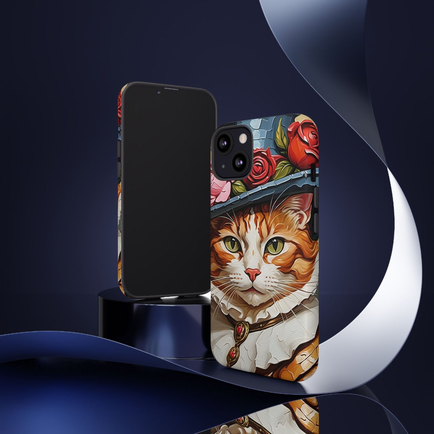 Oil Painting Cat Tough Phone Cases (A Gentleman)