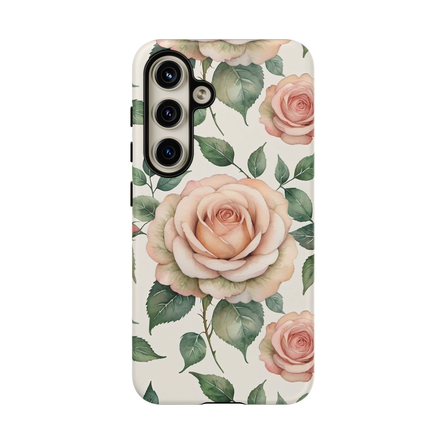 Watercolor Large Roses Tough Cases