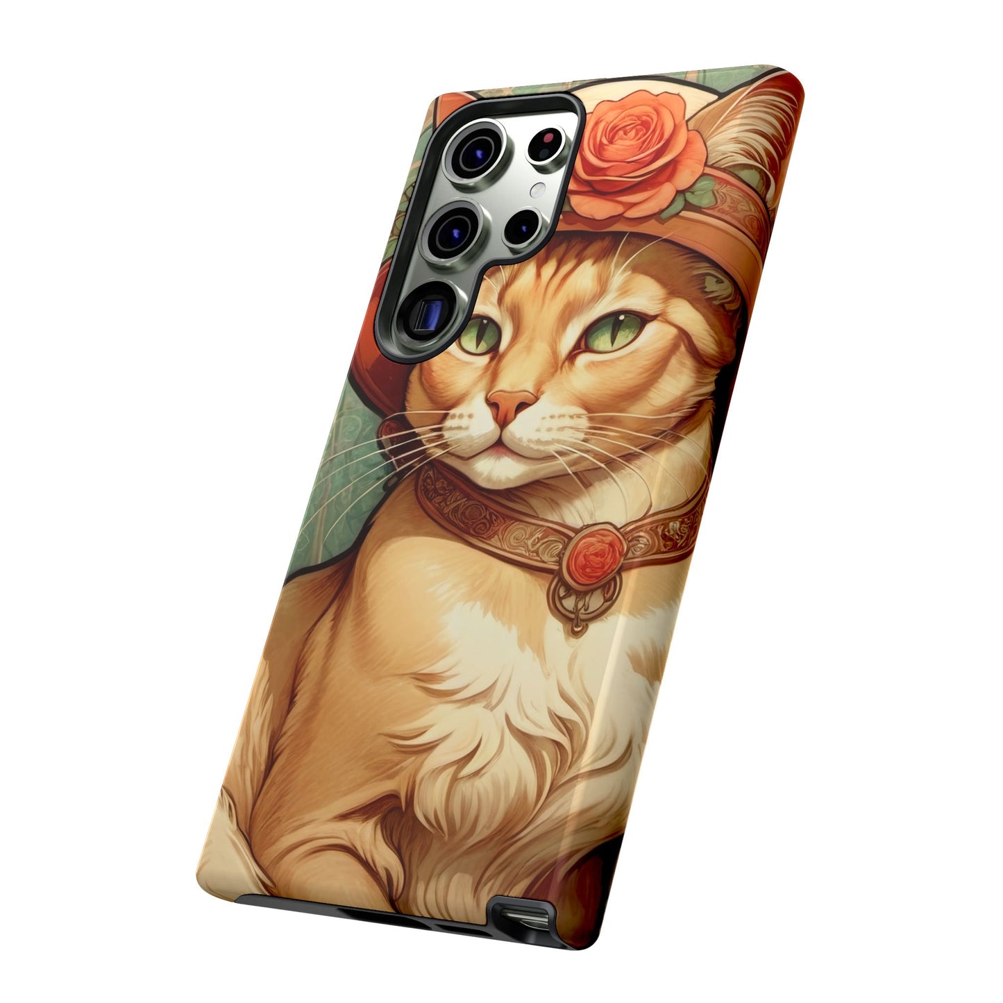 Alphonse Mucha Tough Phone Cases (A lady cat)