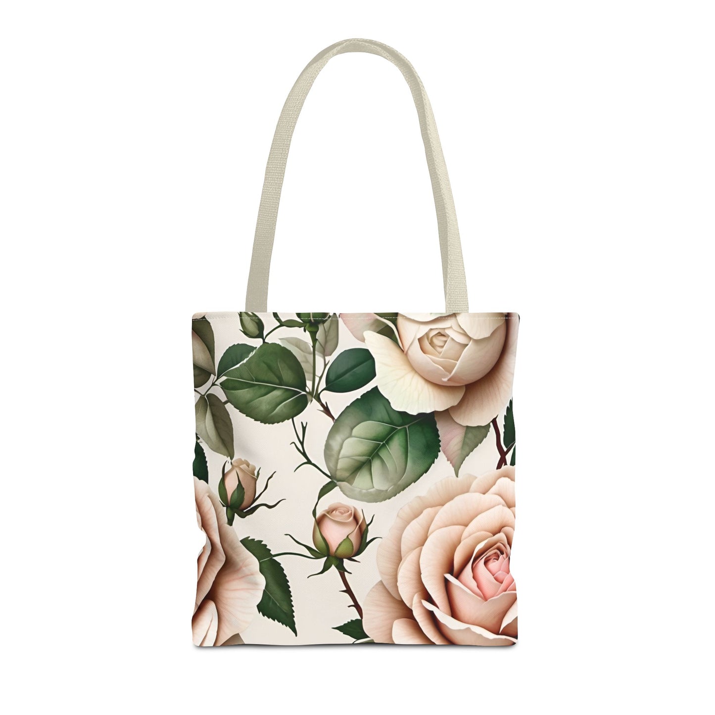 Watercolor Large Pink Roses Tote Bag