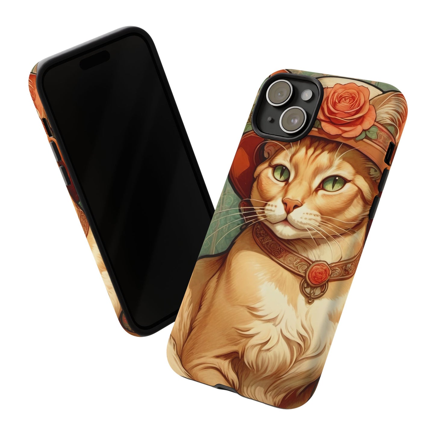 Alphonse Mucha Tough Phone Cases (A lady cat)