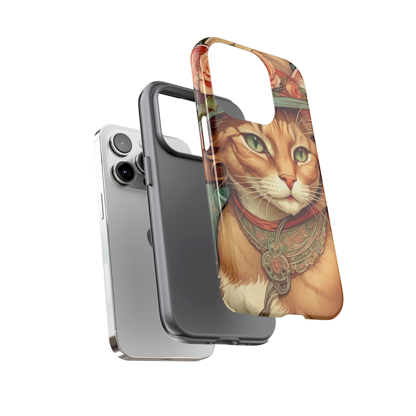 Alphonse Mucha Tough Phone Cases (A lady cat 2)