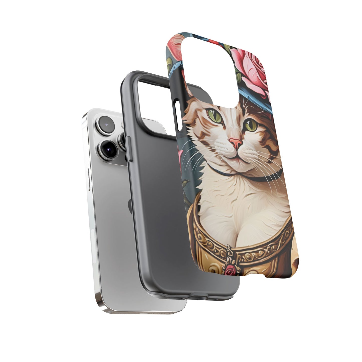 Oil Painting Cat Tough Phone Cases (A Lady 2)