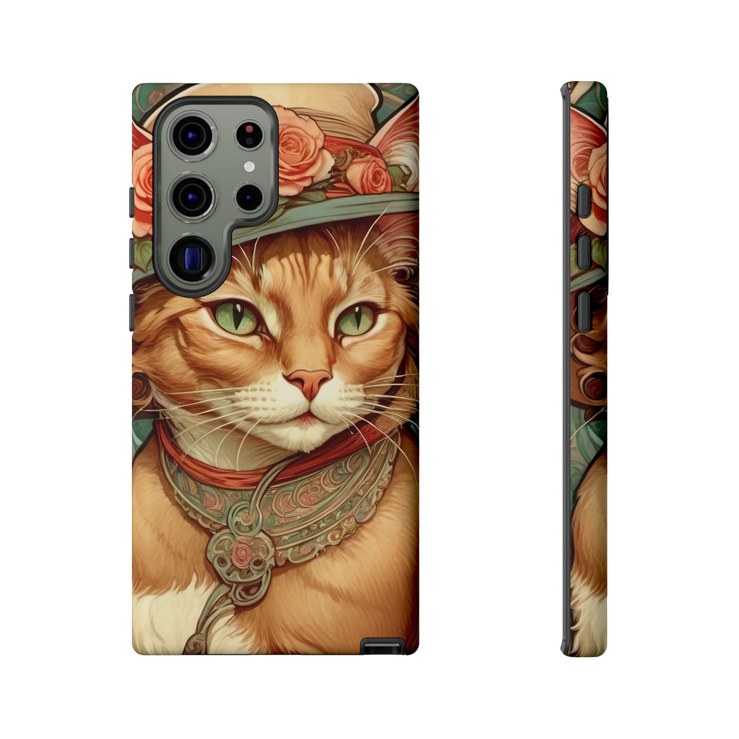 Alphonse Mucha Tough Phone Cases (A lady cat 2)