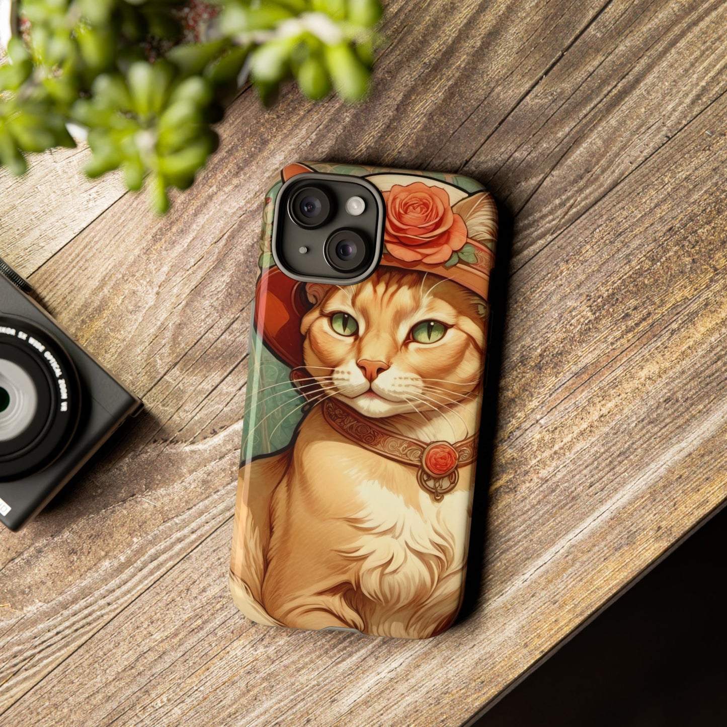 Alphonse Mucha Tough Phone Cases (A lady cat)