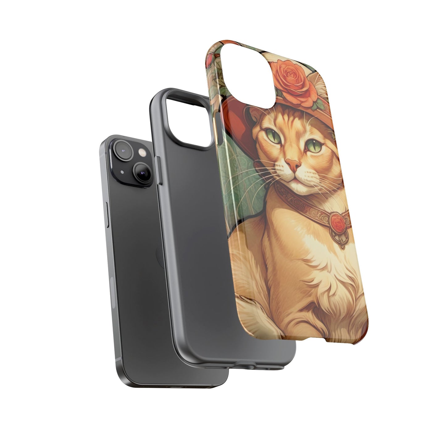 Alphonse Mucha Tough Phone Cases (A lady cat)