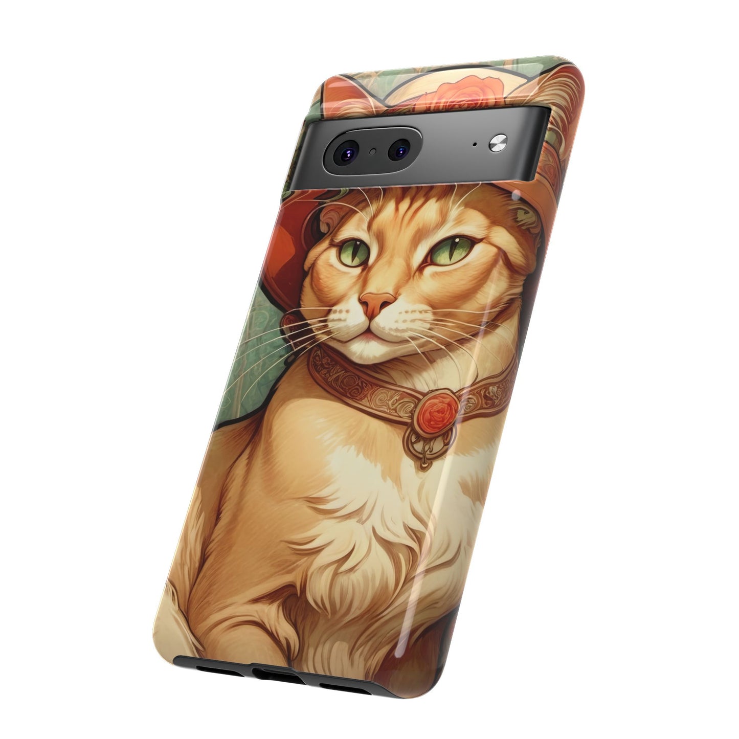 Alphonse Mucha Tough Phone Cases (A lady cat)