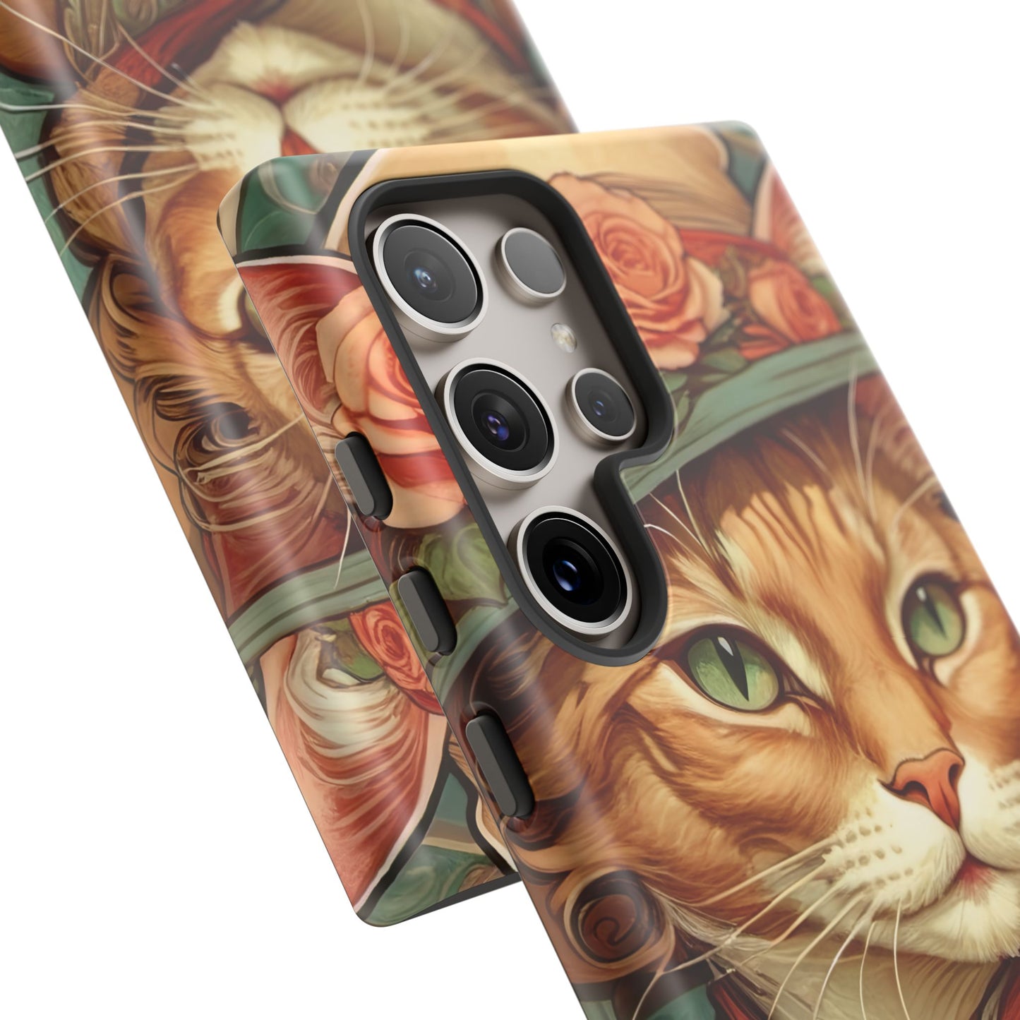Alphonse Mucha Tough Phone Cases (A lady cat 2)