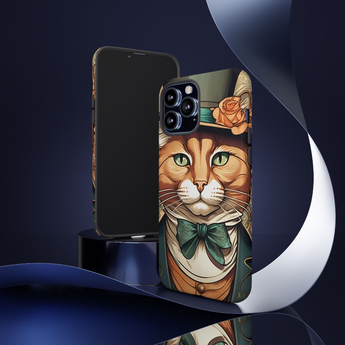 Alphonse Mucha Tough Phone Cases (A gentleman cat)