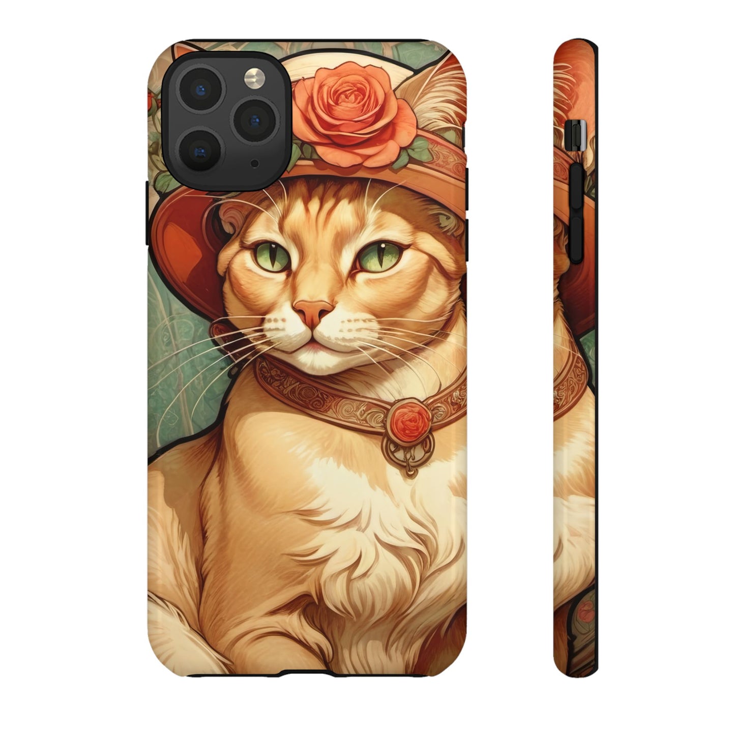 Alphonse Mucha Tough Phone Cases (A lady cat)