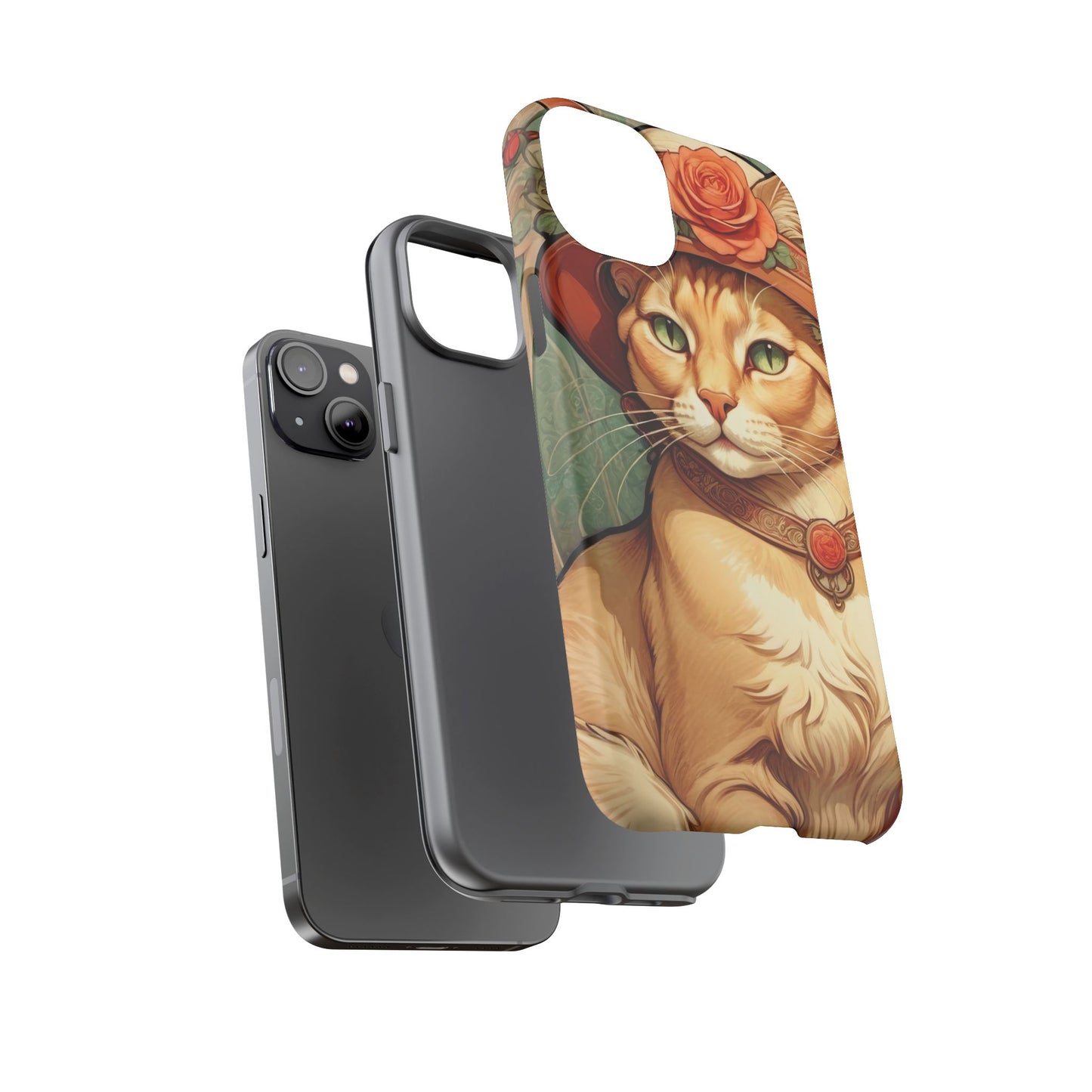 Alphonse Mucha Tough Phone Cases (A lady cat)