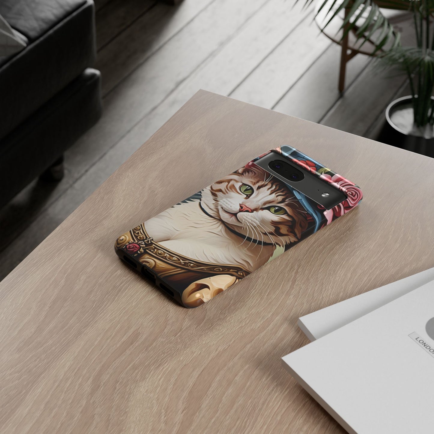 Oil Painting Cat Tough Phone Cases (A Lady 2)