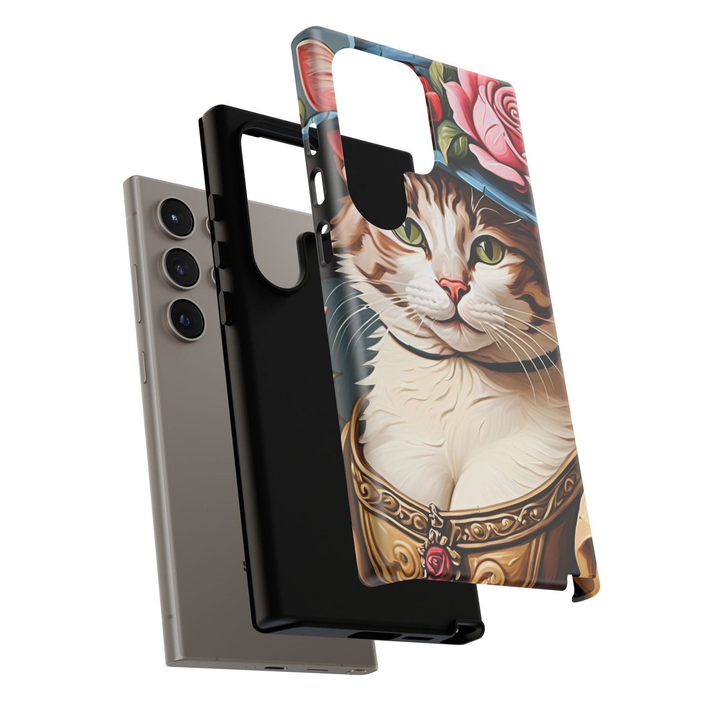 Oil Painting Cat Tough Phone Cases (A Lady 2)