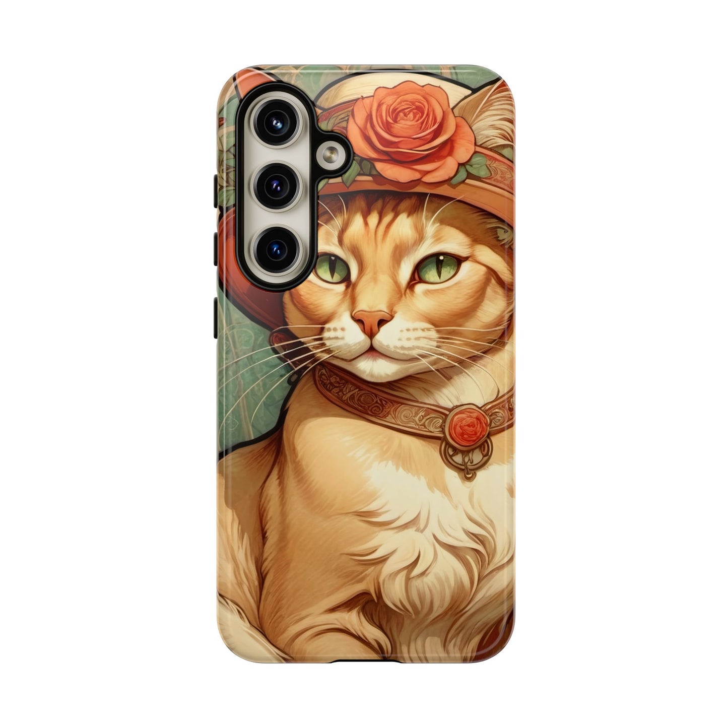 Alphonse Mucha Tough Phone Cases (A lady cat)