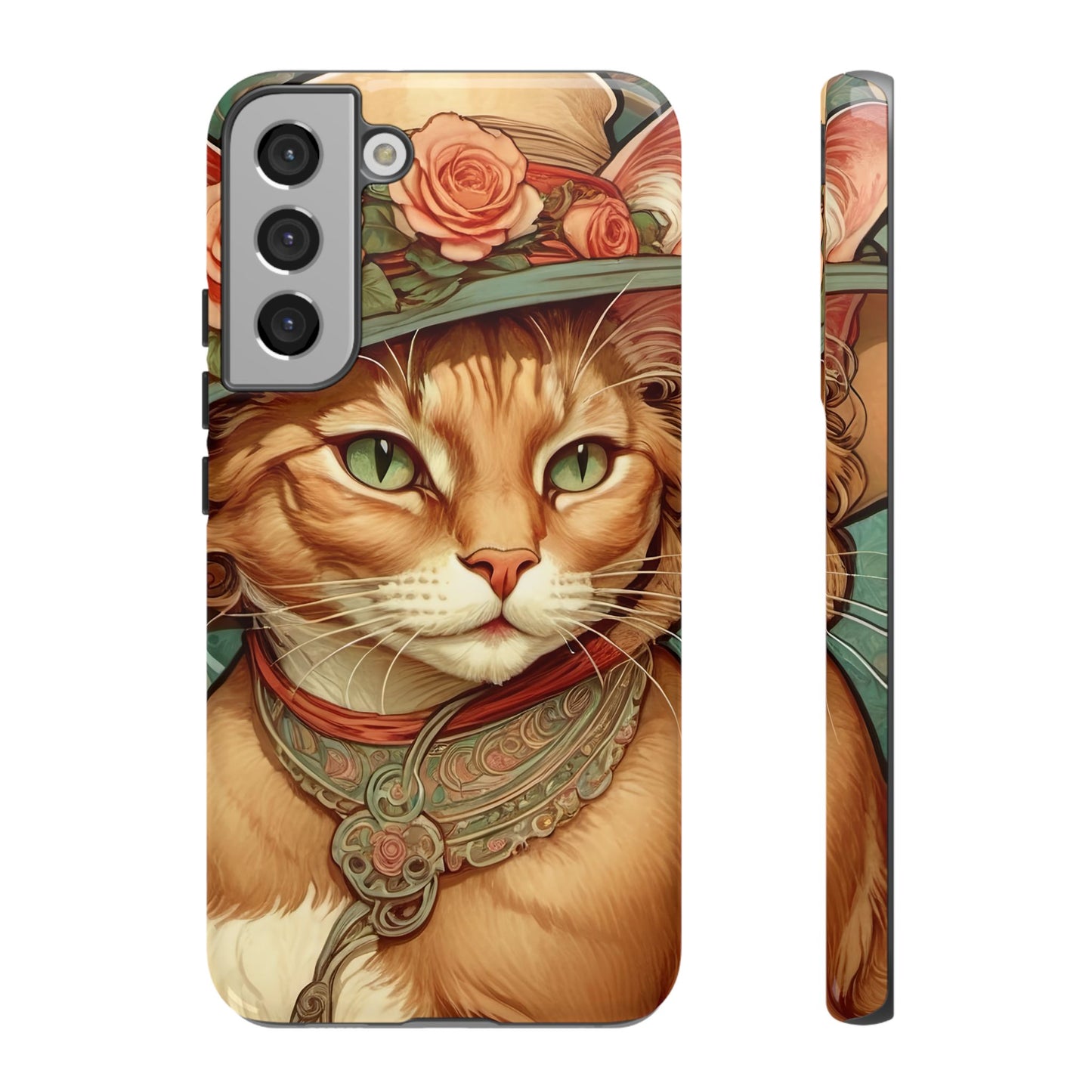Alphonse Mucha Tough Phone Cases (A lady cat 2)