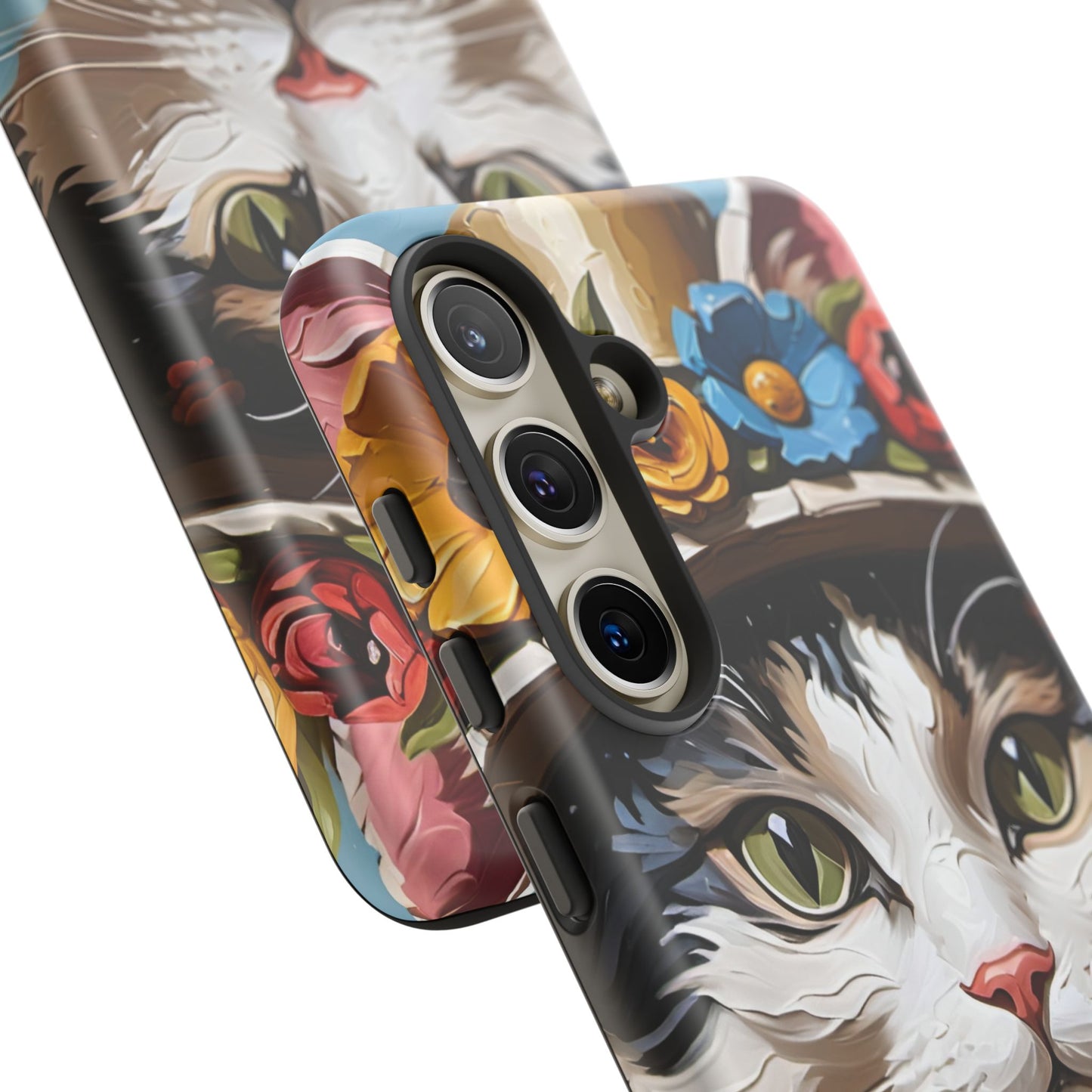 Oil Painting Cat Tough Phone Cases (A Lady)