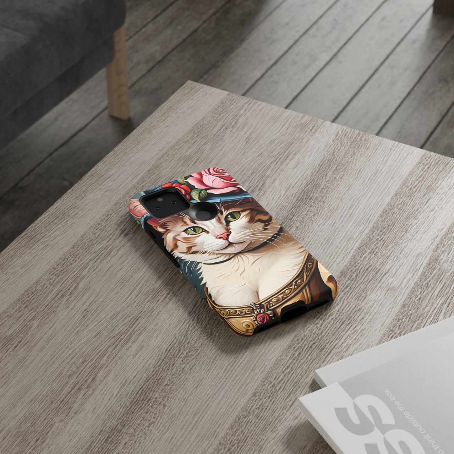 Oil Painting Cat Tough Phone Cases (A Lady 2)
