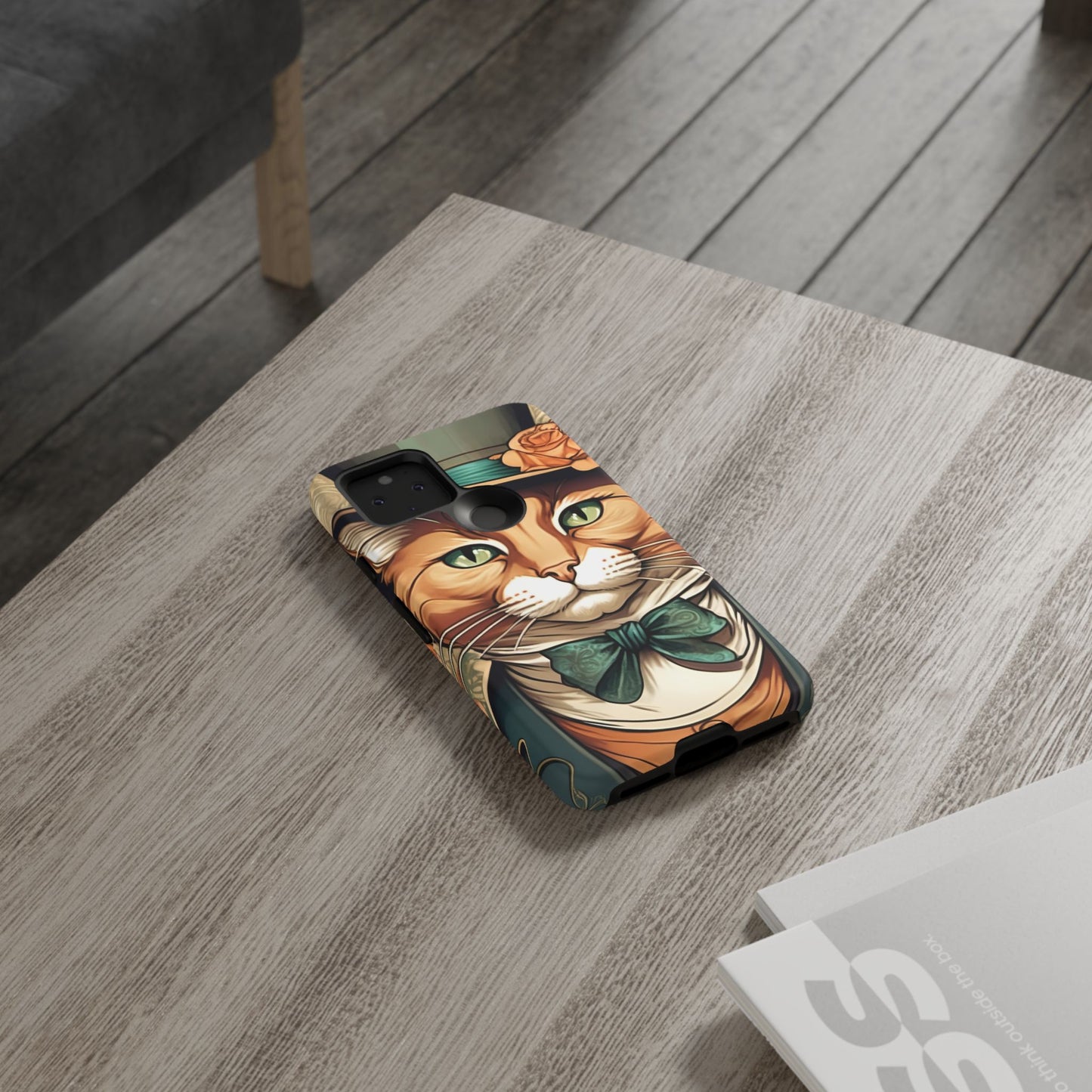 Alphonse Mucha Tough Phone Cases (A gentleman cat)