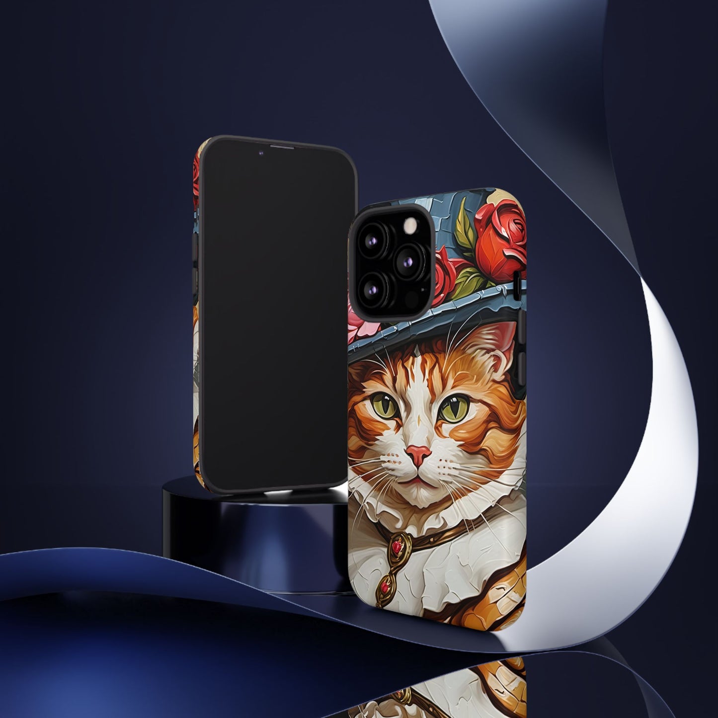Oil Painting Cat Tough Phone Cases (A Gentleman)