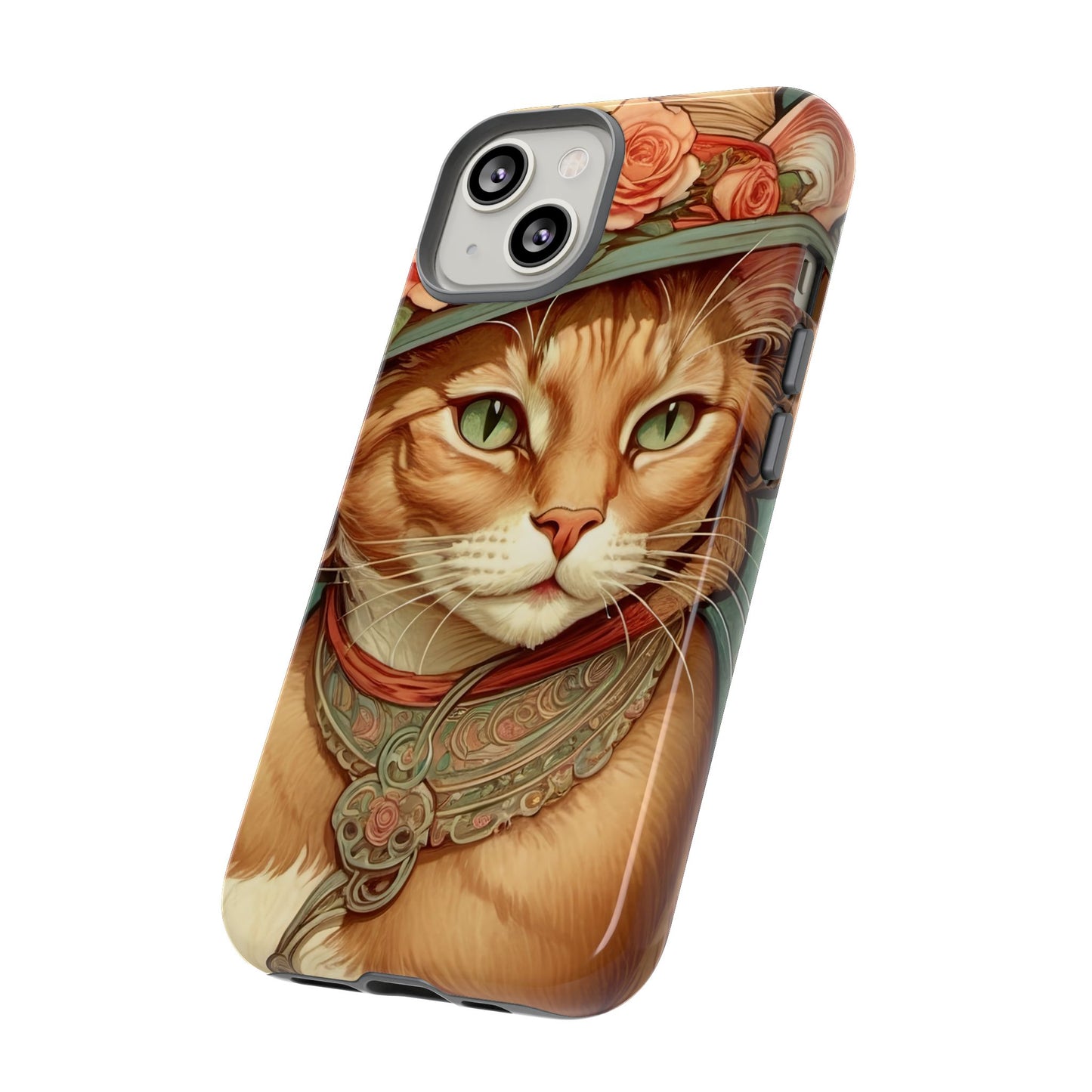 Alphonse Mucha Tough Phone Cases (A lady cat 2)