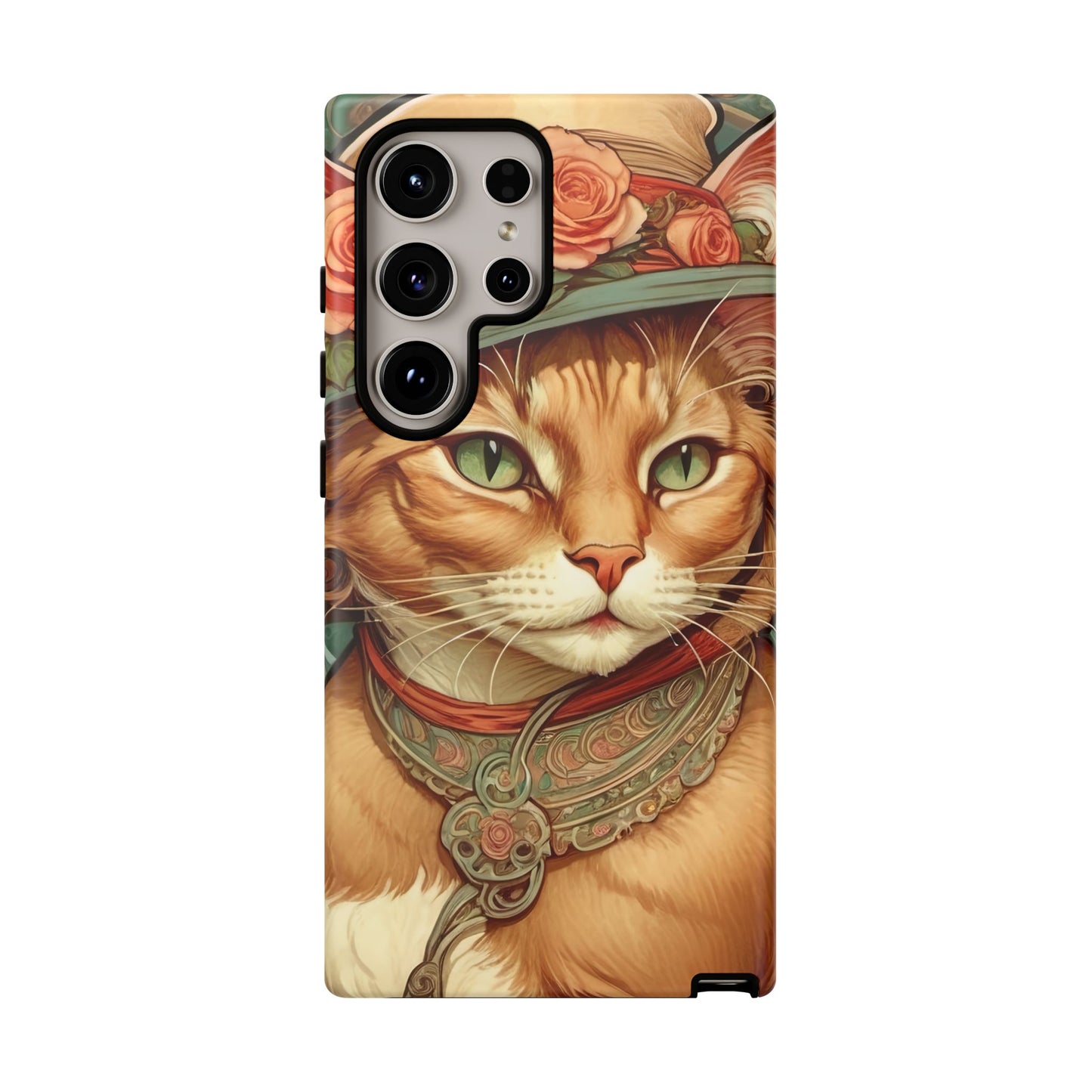 Alphonse Mucha Tough Phone Cases (A lady cat 2)