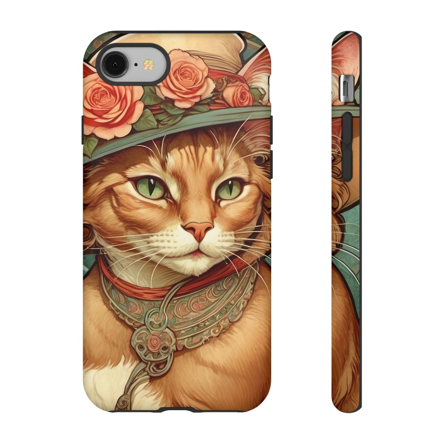 Alphonse Mucha Tough Phone Cases (A lady cat 2)