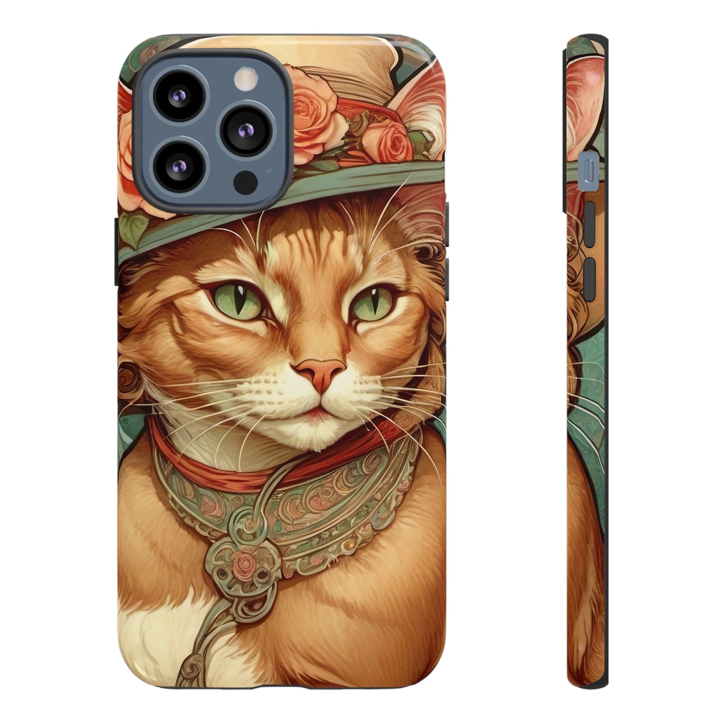 Alphonse Mucha Tough Phone Cases (A lady cat 2)