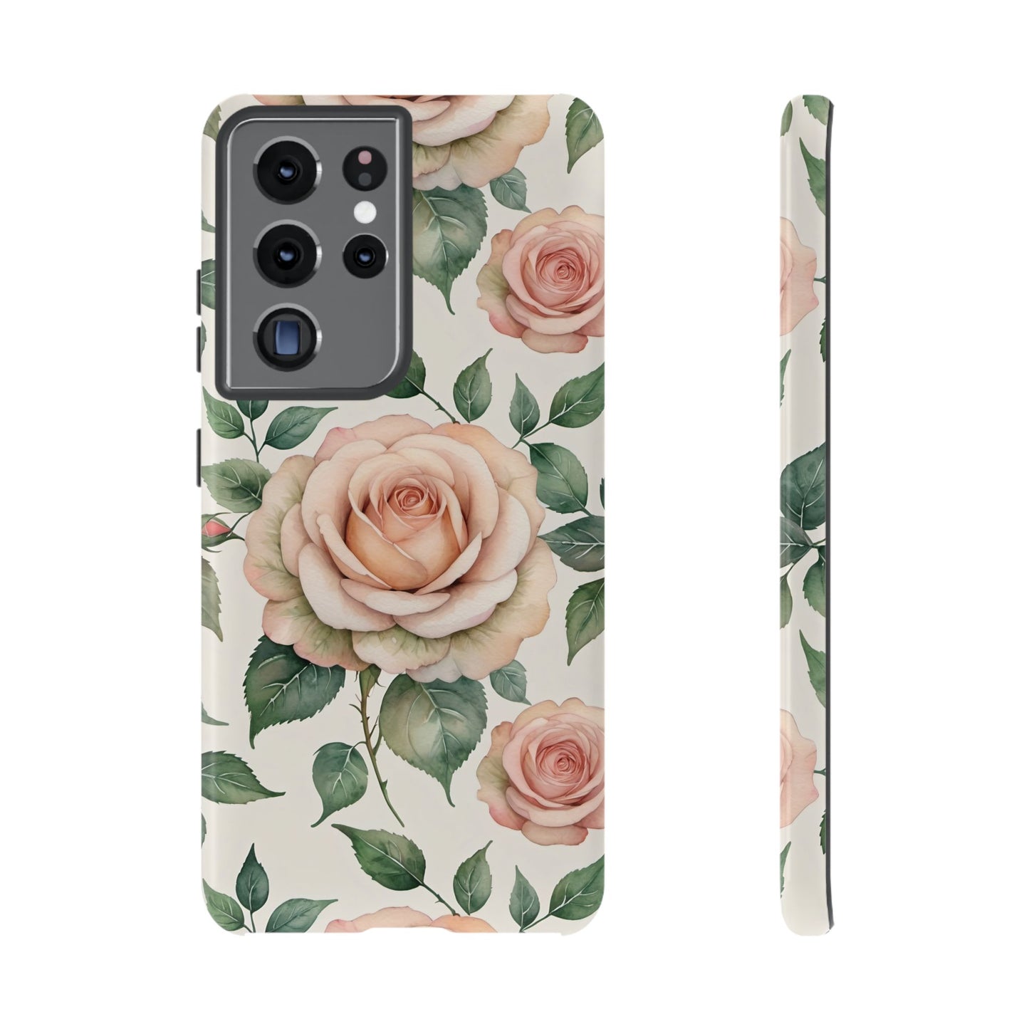 Watercolor Large Roses Tough Cases