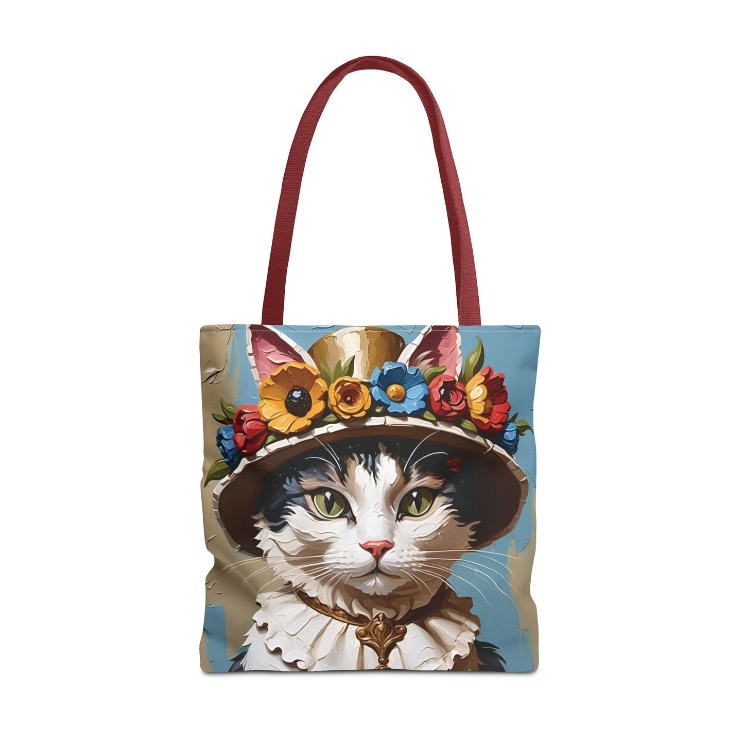 Cat Portrait in Oil Tote Bag