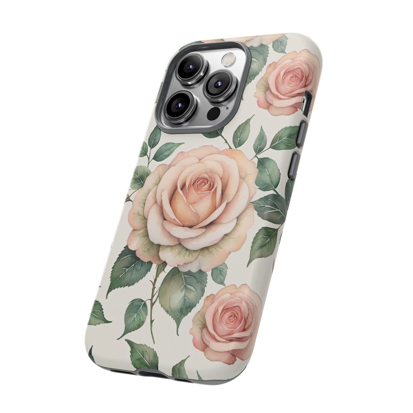 Watercolor Large Roses Tough Cases
