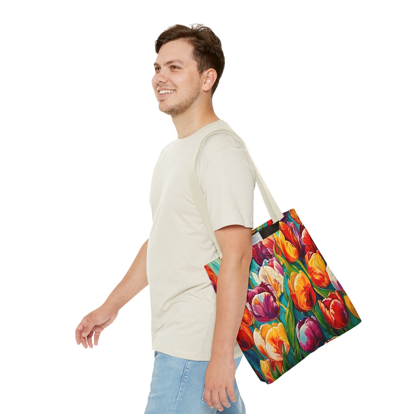 Vincent Van Gogh inspired Colorful Tulips Tote Bag