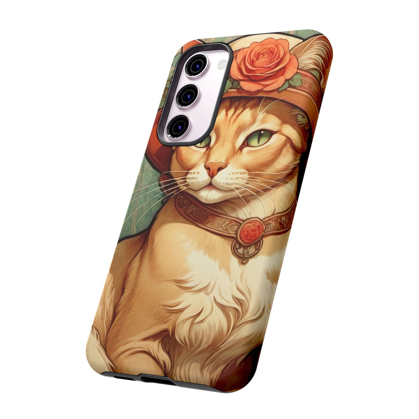 Alphonse Mucha Tough Phone Cases (A lady cat)