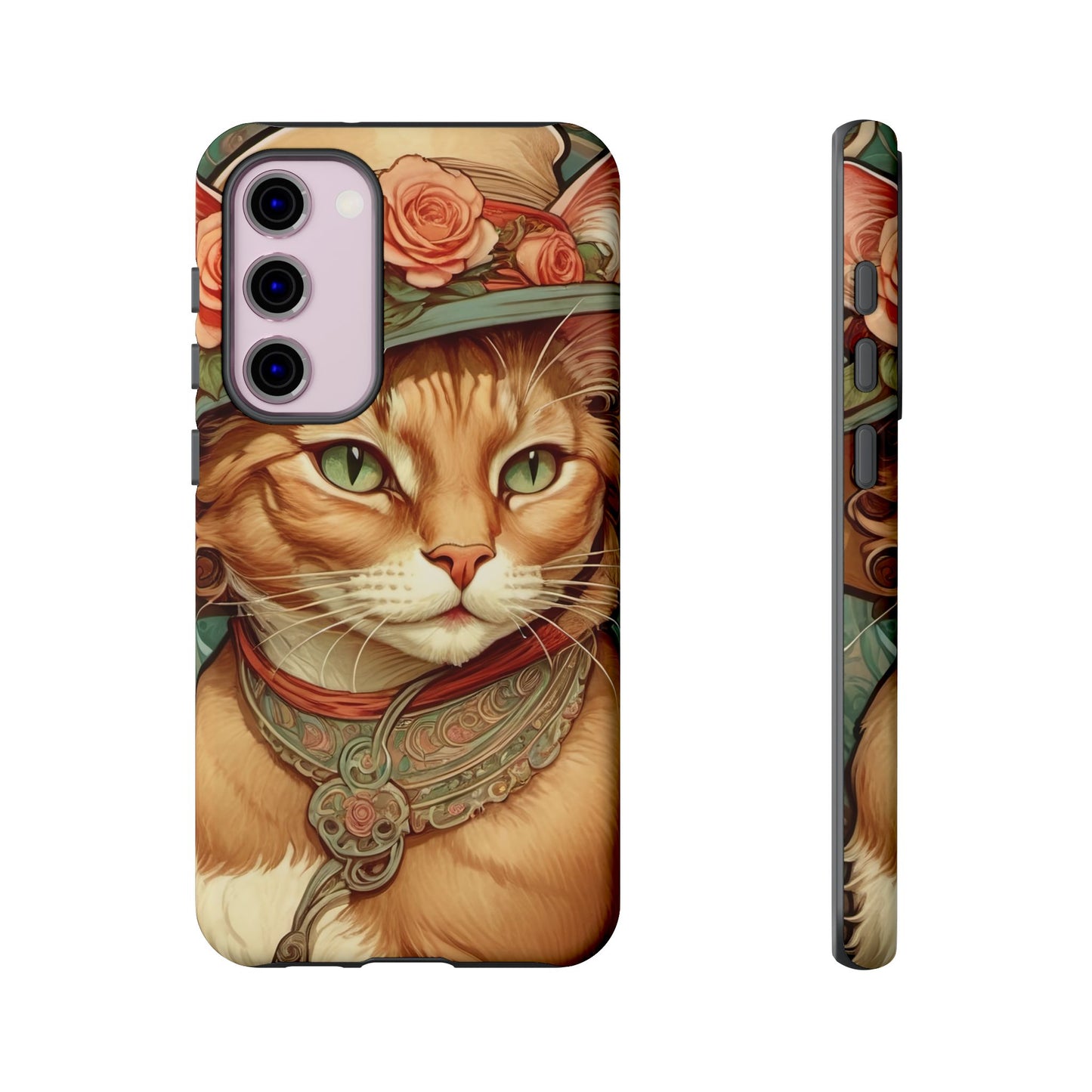 Alphonse Mucha Tough Phone Cases (A lady cat 2)