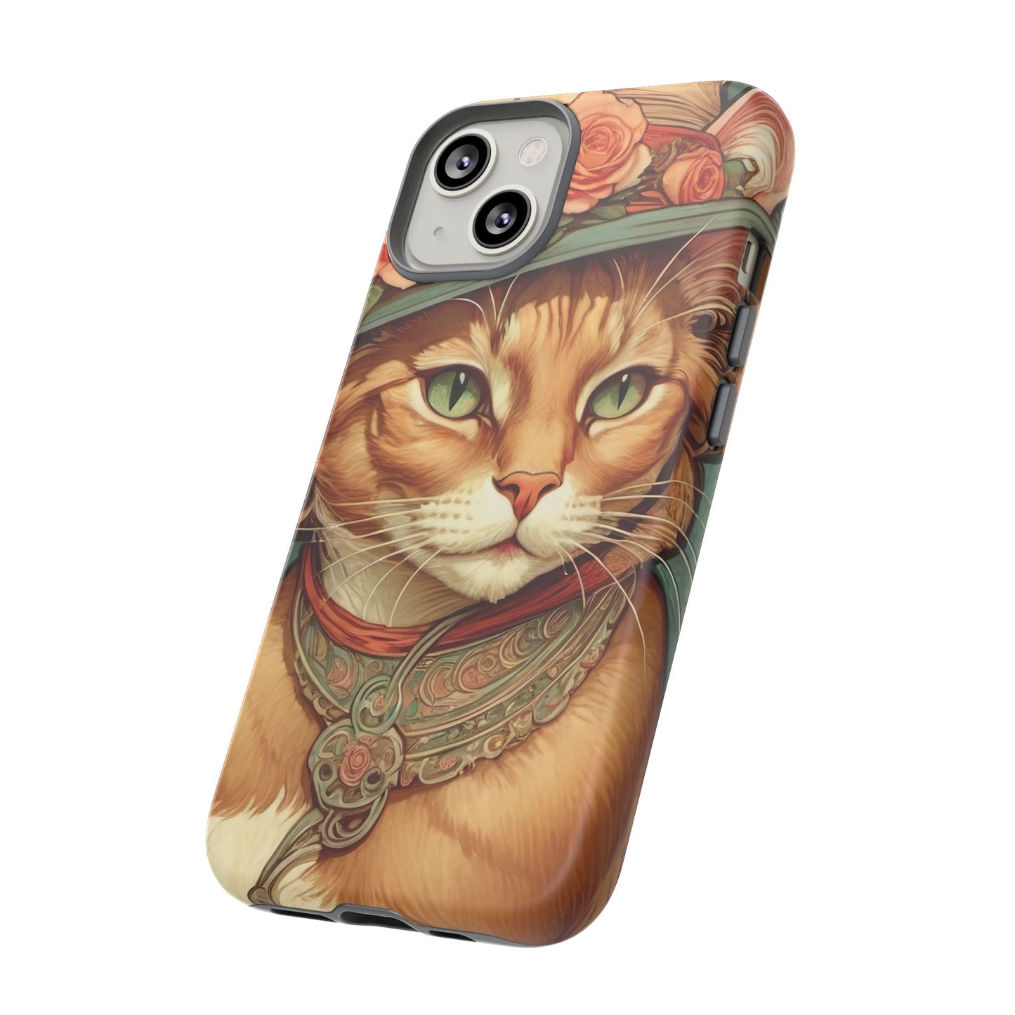 Alphonse Mucha Tough Phone Cases (A lady cat 2)