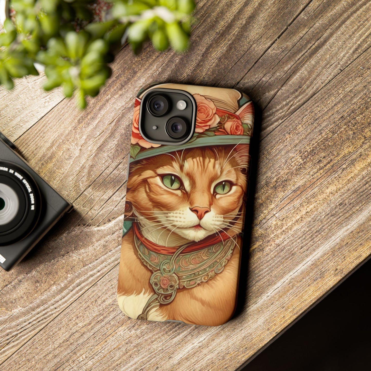 Alphonse Mucha Tough Phone Cases (A lady cat 2)