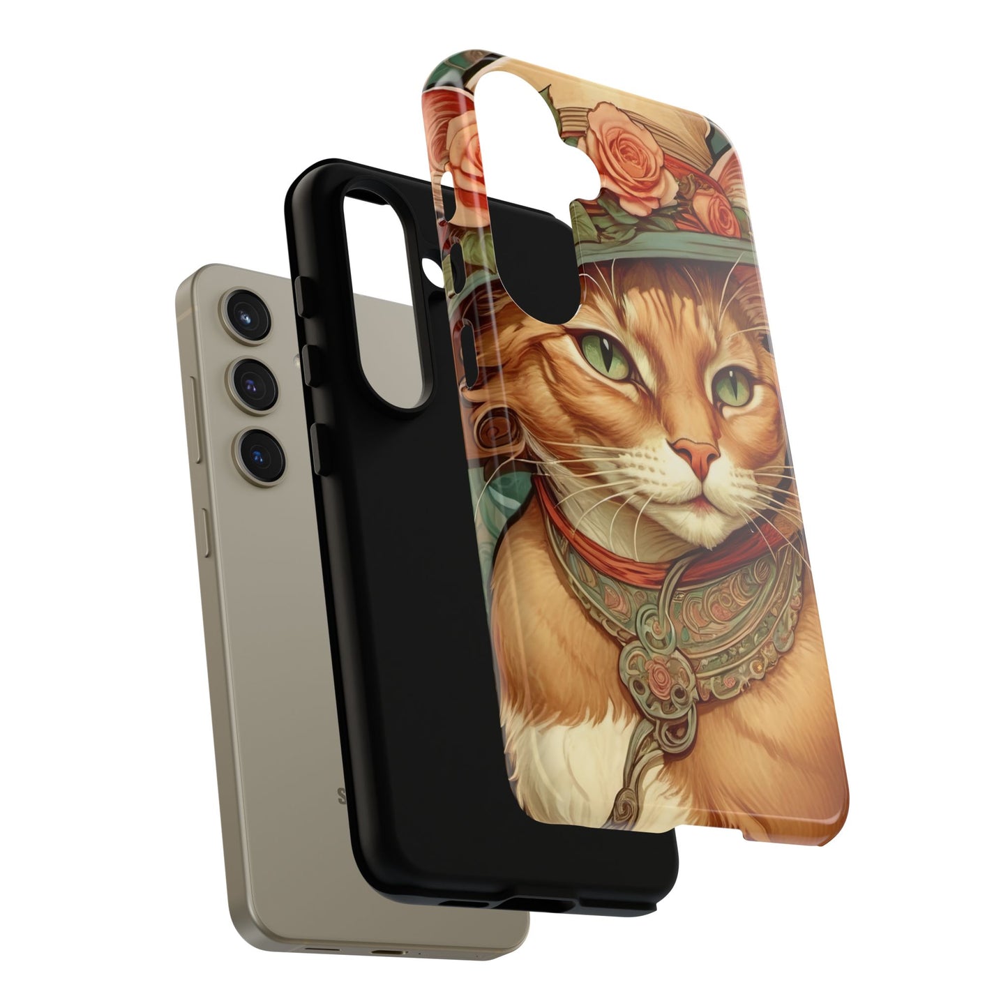 Alphonse Mucha Tough Phone Cases (A lady cat 2)