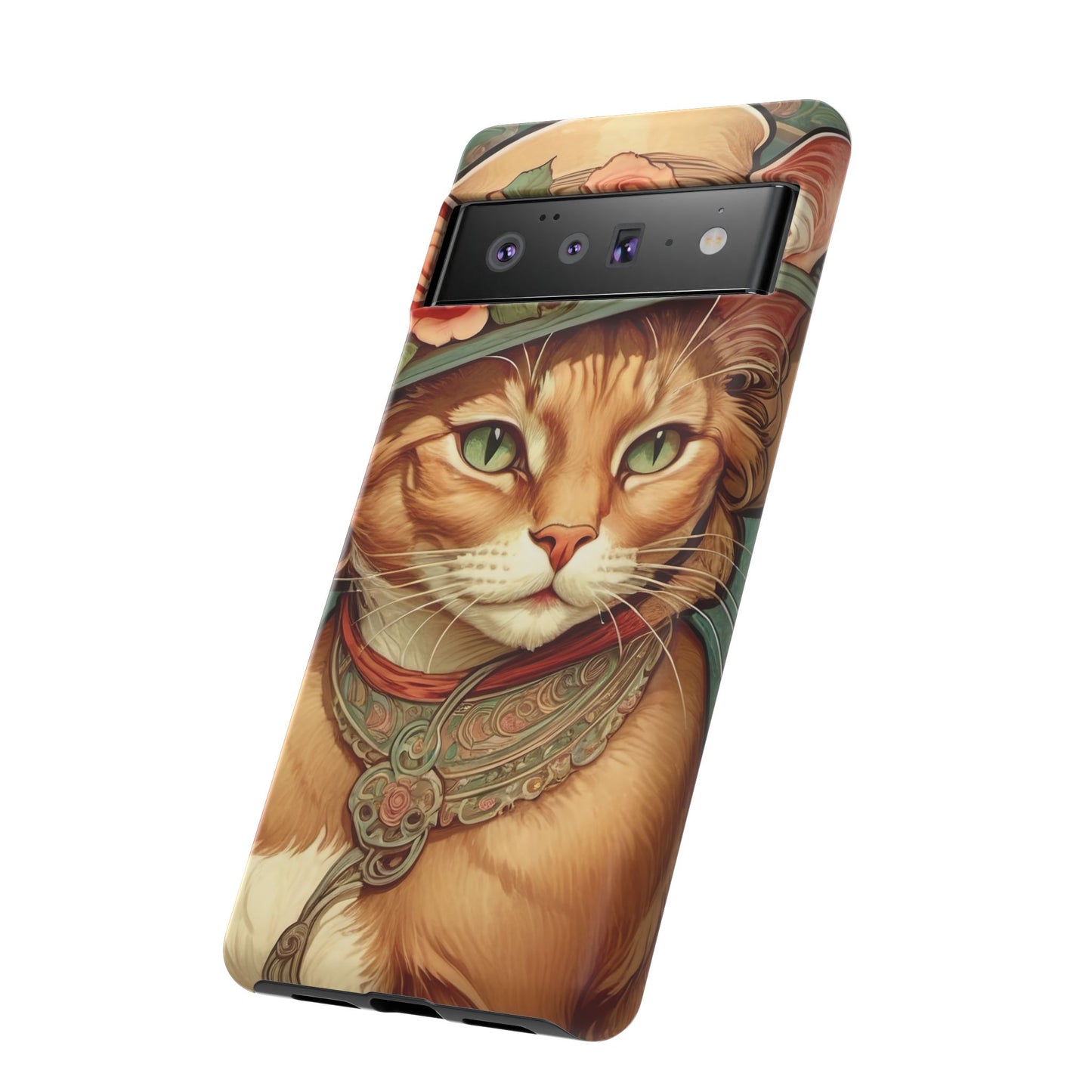 Alphonse Mucha Tough Phone Cases (A lady cat 2)
