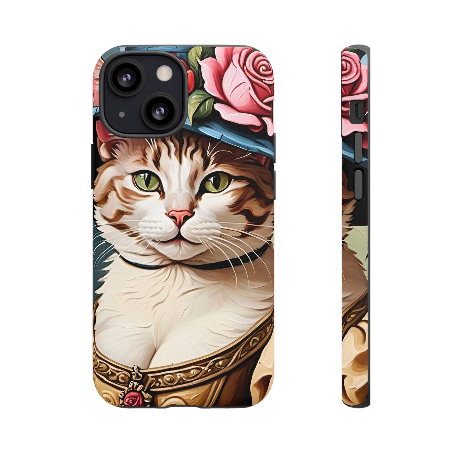 Oil Painting Cat Tough Phone Cases (A Lady 2)